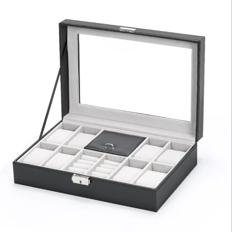 Высококачественный контейнер для хранения часов из искусственной кожи с одним