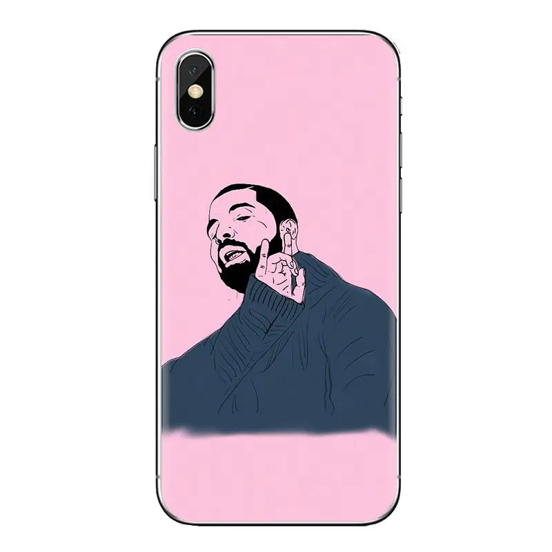 For Samsung Galaxy S3 S4 S5 Mini S6 S7 Edge S8 S9 S10 Plus Note 3 4 5 8 9 Soft Transparent Case Cute Fashion Drake Hotline Bling |