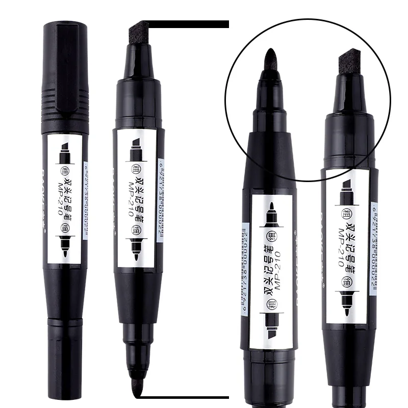 

12 Baoke MP210 Marker Pen Large Double-headed Oily Logistics Box Pen Color Set Office Supplies High-end Pen