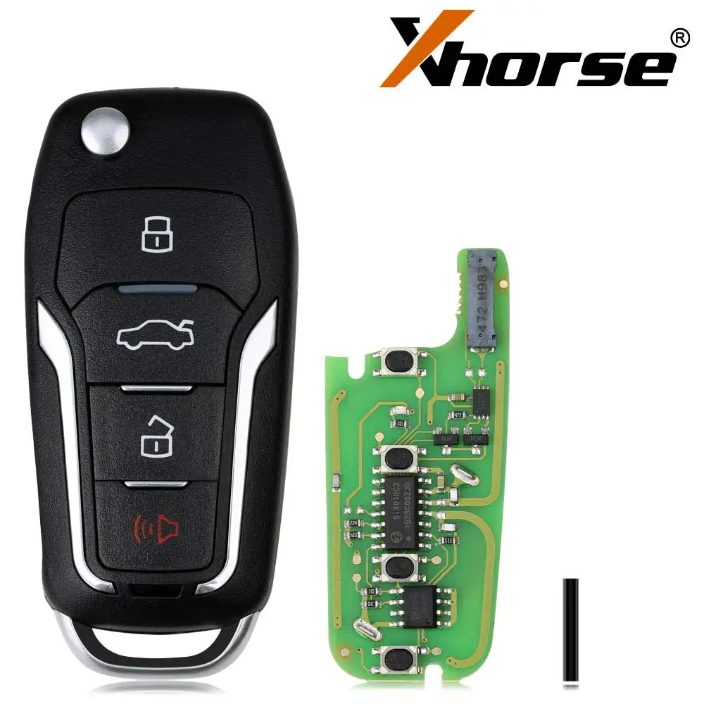 Супер дистанционный ключ Xhorse XEFO01EN для Ford Flip 4 кнопки встроенный супер чип