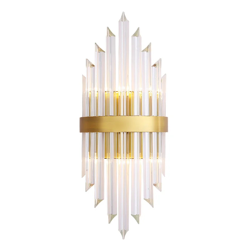 Роскошный Дизайн Хрустальный бра Золотая аппликация murale светильник AC110V 220V блеск