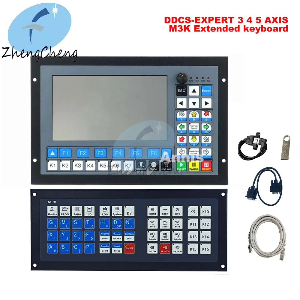 

upgraded version DDCS-EXPERT 5axis CNC machining controller 4axis 3axis motion control system ATC extended keyboard