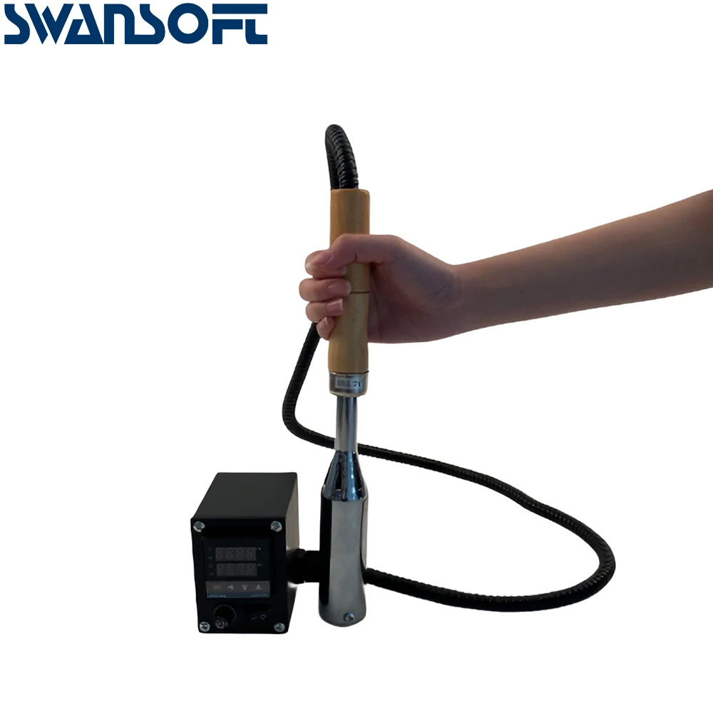 SWANSOFT Leather Stamp Tool Heat Embosser Branding Iron Custom Logo Embossed Trademark Stamping Tools Embossing Machine | Дом и сад