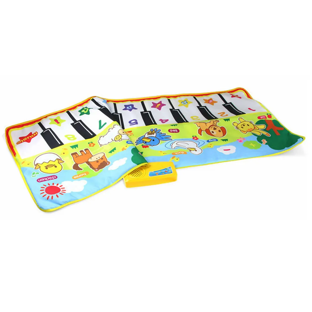 

Music Kids Musical Gym Mat Gift Best Carpet Play Singing Baby Keyboard 135*58cm Education
