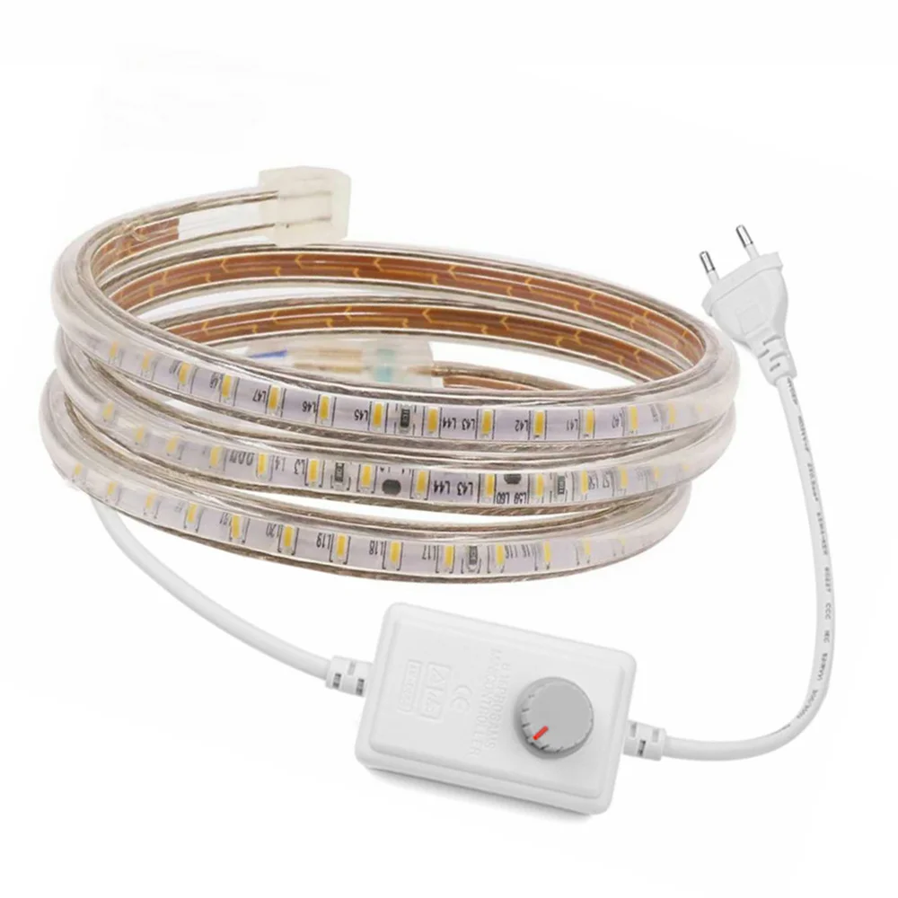 Диммируемая Светодиодная лента переменного тока 220 В суперъяркая 3014SMD 120