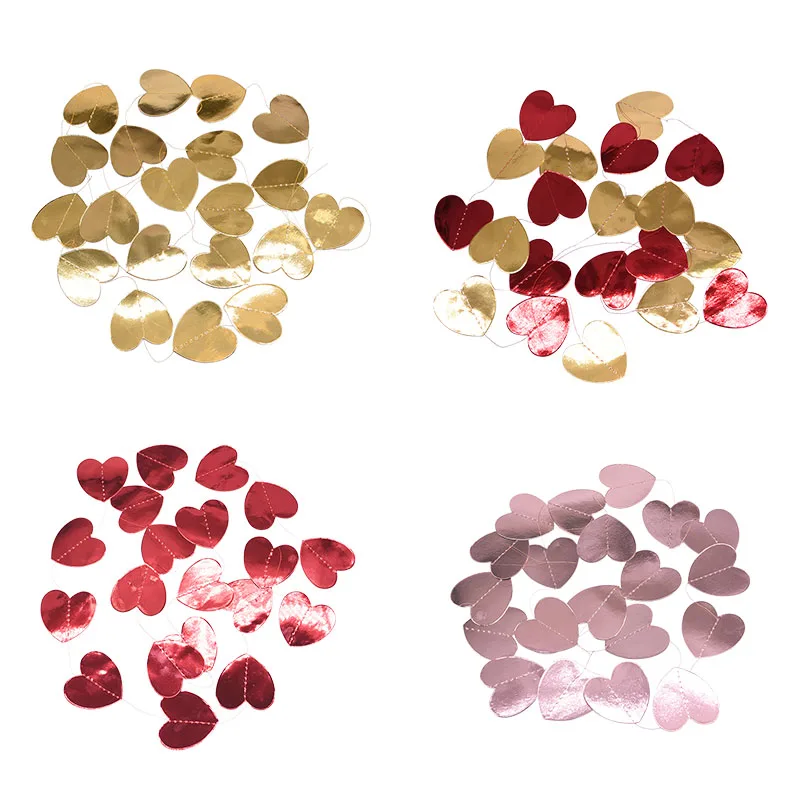 20 сердец любовь занавес в форме сердца тянуть цветок день Святого Валентина