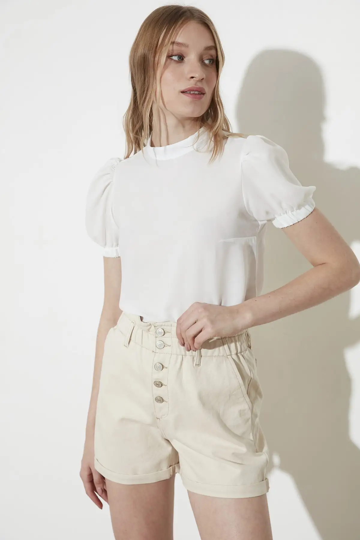 

Trendyol Handles Shirred Bluz TWOSS21BZ1107