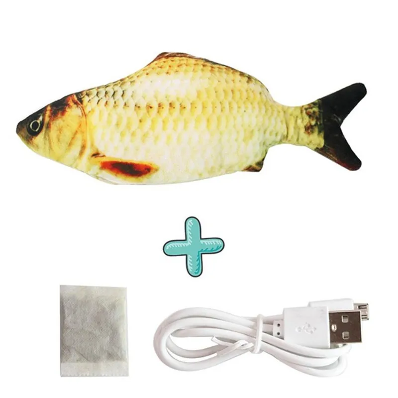 Электрические игрушки для кошек рыбы зарядное устройство USB Интерактивная