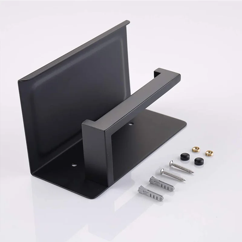 rovogo toilet paper holder with shelf stainless steel paper roll holder wall mounted bathroom hardware set matte black free global shipping