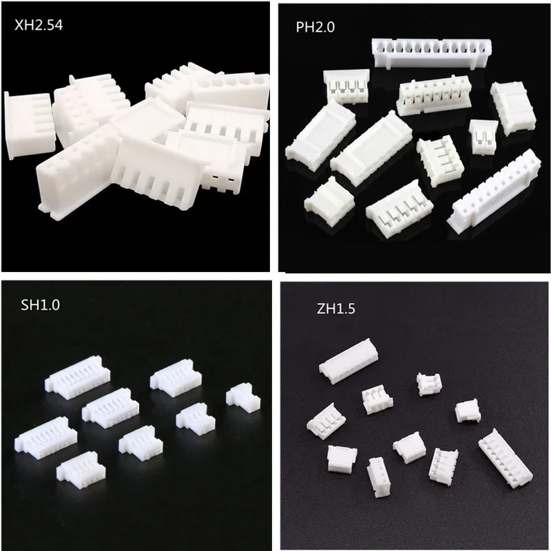 

50pcs 1.0mm 1.25mm 1.5mm 2.0mm 2.54mm SH JST PH XH Housing Shell Connector 2/3/4/5/6/7/8/9/10P 1.0 1.25 2.0 2.54 Plastic Plugs