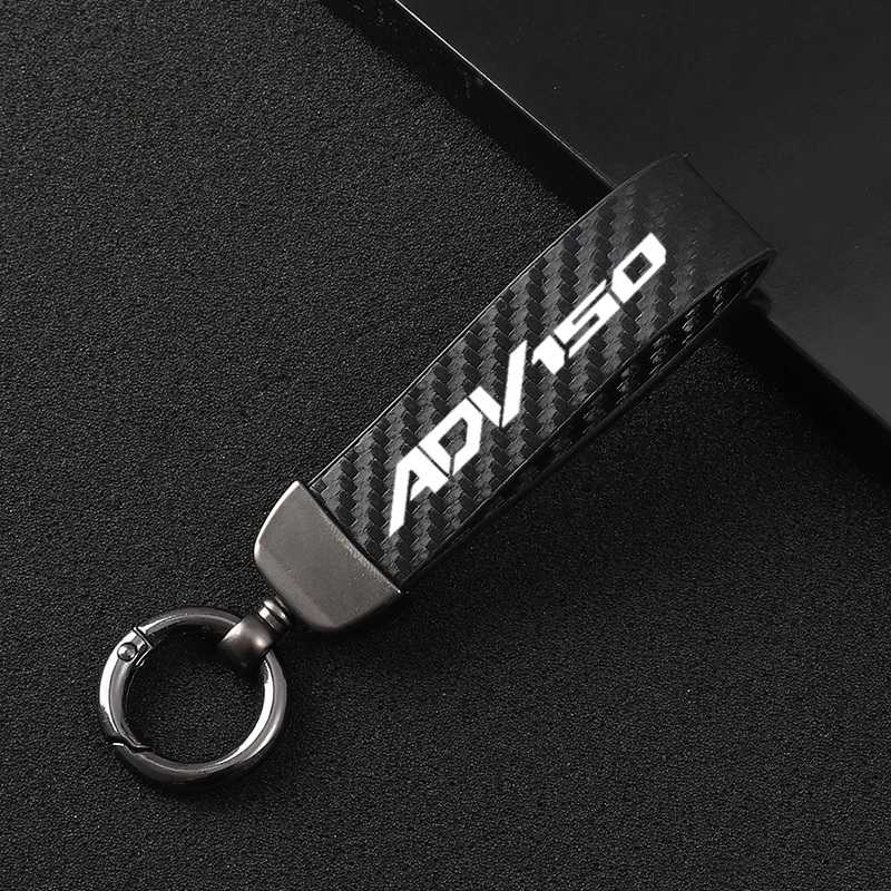 Carbon fiber motorcycle keychain key ring for HONDA ADV150 ADV 150 Motorcycle Accessories | Key Rings