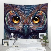 owl tapestry mandala bohemian tapestry art deco style blanket curtains hanging in the bedroom at home bohemian hippie tapestry