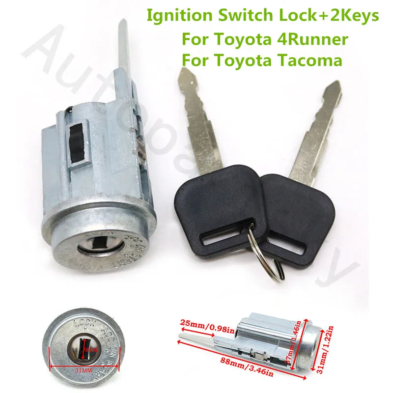 

New For Toyota 4Runner 2.4 L 2.7L 3.4L for Tacoma Ignition Switch Lock Cylinder & Keys 69057-35070 6905735070 US-263L IC-TA-96L