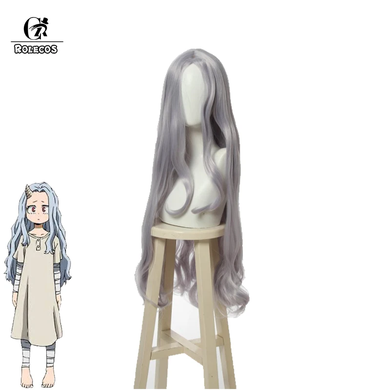 ROLECOS аниме MHA Eri Косплэй волос синтетические волосы длинные светильник синий