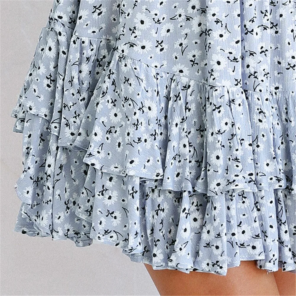 

2021 Short Sleeve Dress 4 Colors Summer Dresses For Women Casual Big V-Neck Above Knee Office Lady Clothing Wholesale