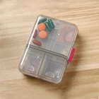 Портативный контейнер для таблеток, дорожный контейнер для хранения, цветной диспенсер для лекарств, упаковочный контейнер, 6 слотов, влагостойкая коробка для таблеток