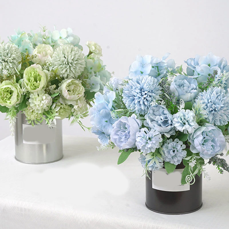 

Fashion Holding Flowers Artificial Flowers Roses 7 Forks Small Flower Wedding Home Decoration Peonies Korean Style Fake Flowers