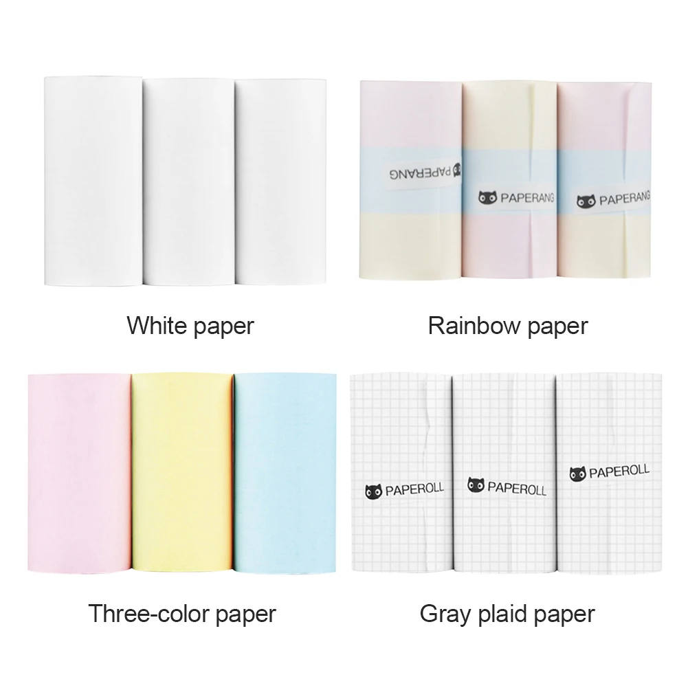 Термобумага 57x30 мм 3 рулона термобумага белая цветная наклейка бумага для Мини