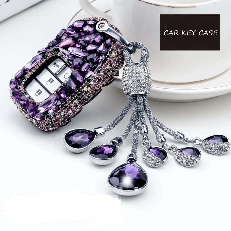 Роскошный чехол для ключей с алмазным кольцом-цепочкой/чехол автомобильного