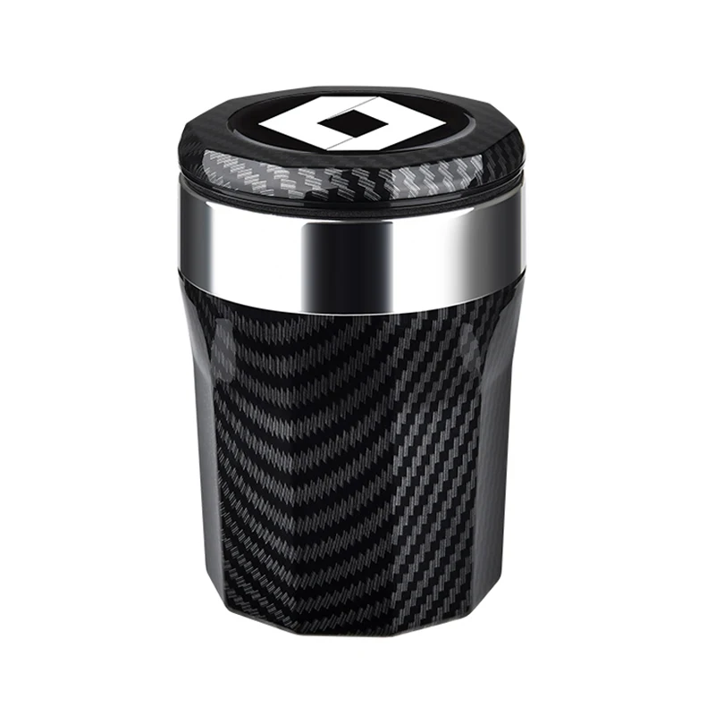 

Car Ashtray With Led Lights With Logo Creative Personality Car Supplies for Renault TALISMAN CAPTUR Espace Clio Megane Koleos