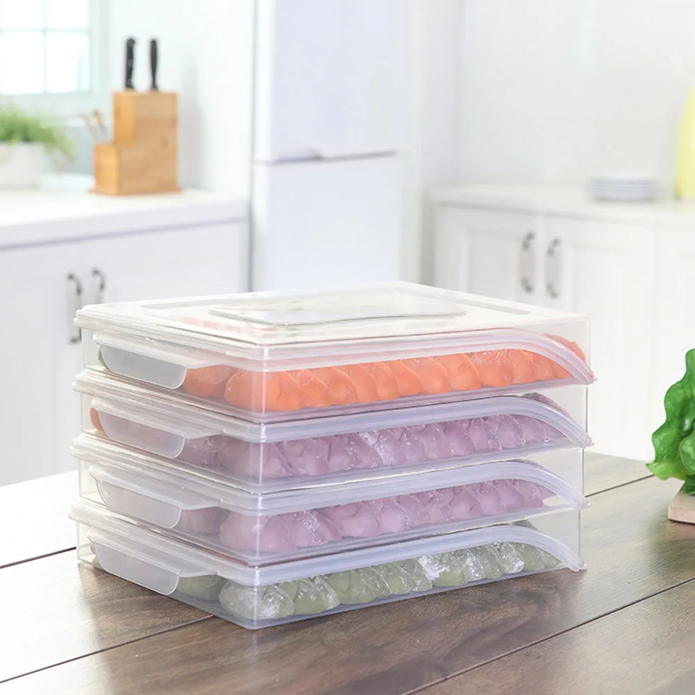 

Замороженные пельмени коробка для хранения холодильник свежий лоток холодильник прозрачный поднос для пельменей домашний кухонный пищево...