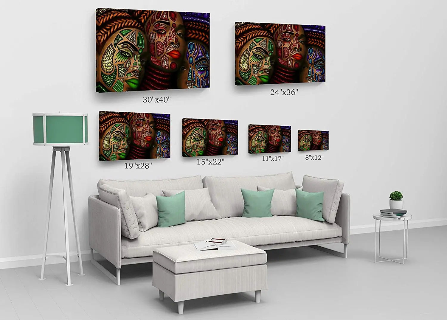 

Three African Women Stylish Make Up Modern Art Painting