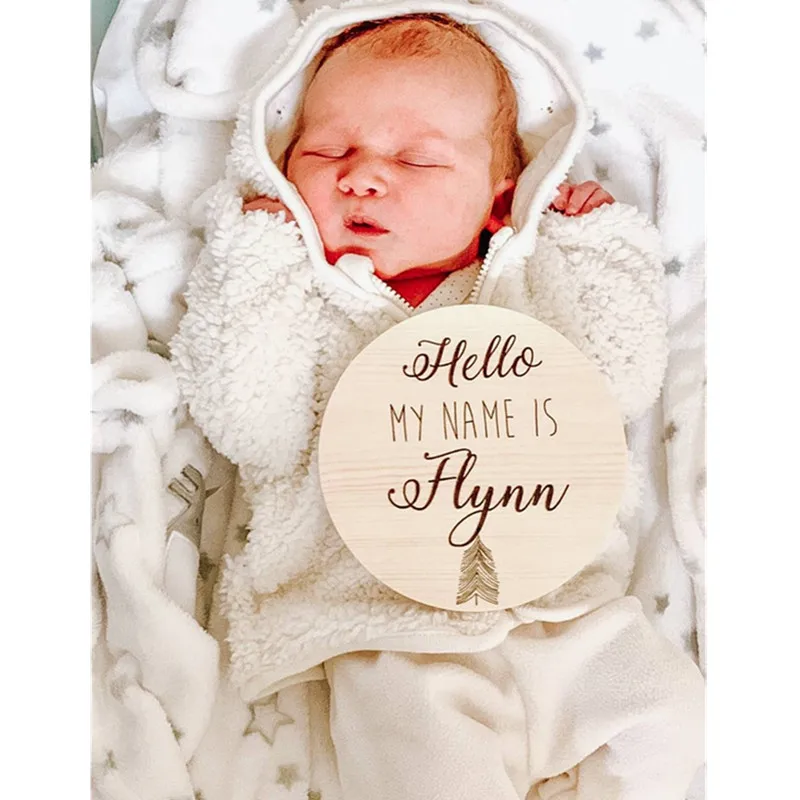 Табличка с выгравированным объявлением о рождении под заказ здравствуйте мое