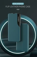 magnetic smart view window flip phone case for xiaomi 10 10t ultra m3 lite redmi 8 8t 9a 9c note 9 9s pro max poco x3 nfc case