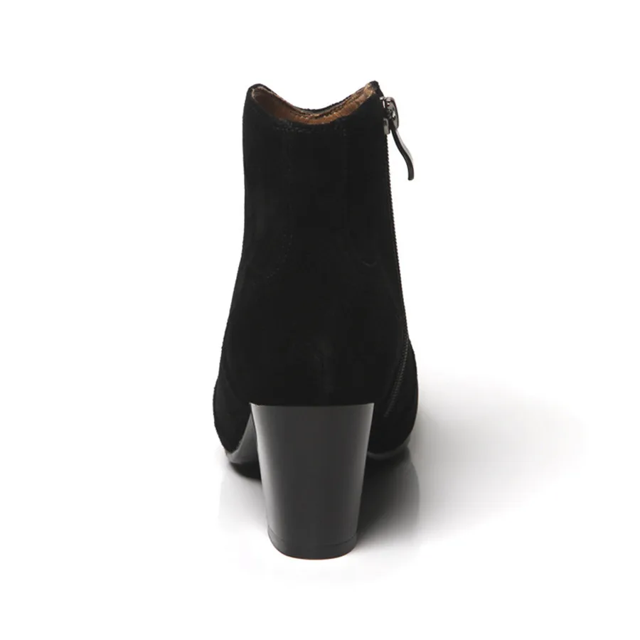 Женские кожаные ботинки большого размера в Корейском стиле зима 2017 | Обувь