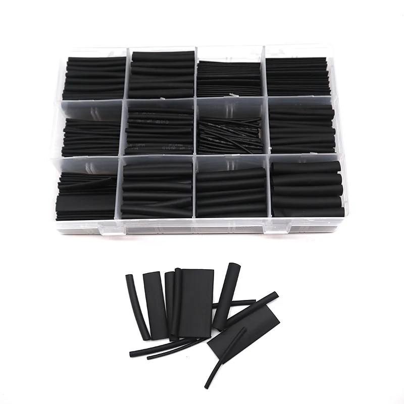 560 шт/кор. черный 12 Размер термоусадочный комплект трубок кабель рукав