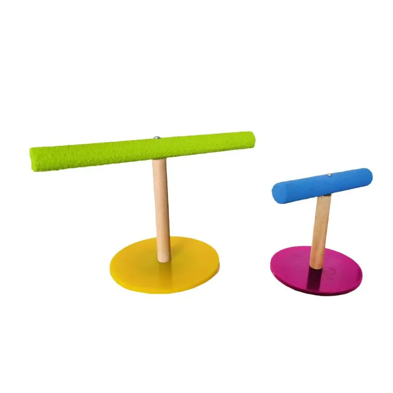 Игрушка подставка для попугаев настольная деревянная матовая акриловая