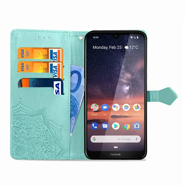 Чехол для nokia 3,2 2,1 3,1 7,1 8,1 5,1 7 plus, роскошный чехол с тиснением, чехол для телефона из искусственной кожи для nokia 9 pureview, откидная крышка, чехол