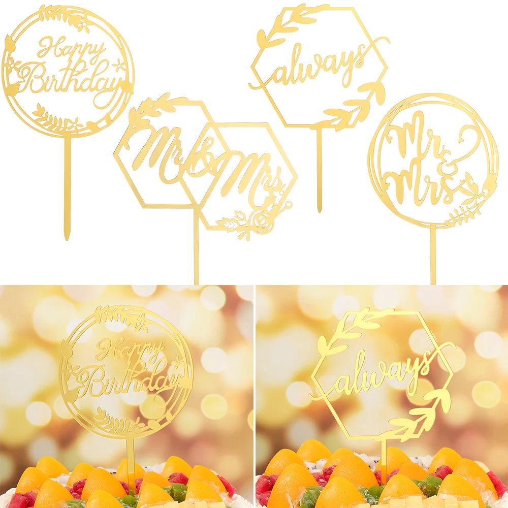 Сделай своими руками &quotMr & миссис всегда" &quotHappy Birthday" акриловые украшения