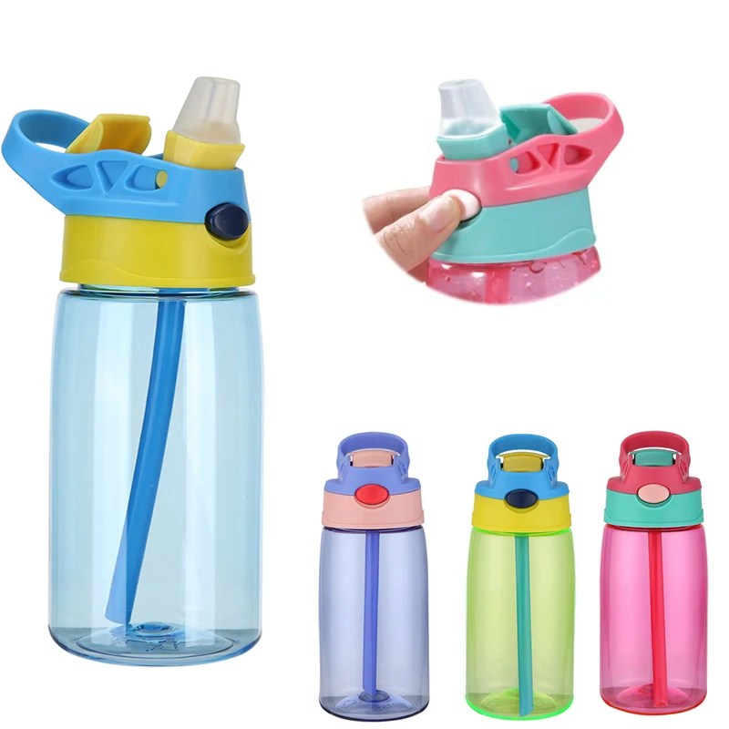 

480 мл детская чашка для воды, креативные рандомные чашки с соломинкой, герметичные бутылки для воды, портативные Детские уличные чашки