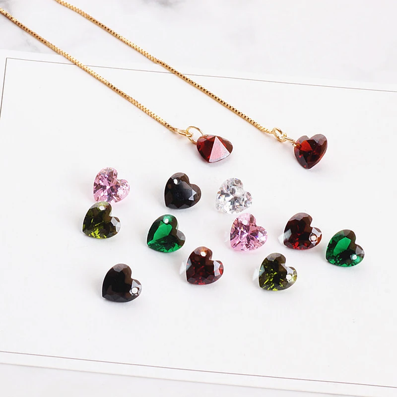 6 шт. Новая мода Любовь Кристалл Циркон левая и правая сторона Одиночная Подвеска