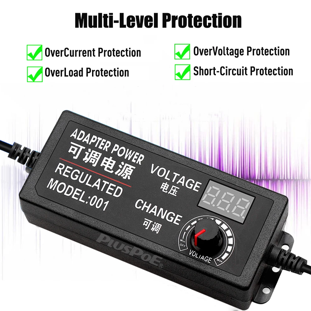 Регулируемый источник питания переменного тока в постоянный ток 3-12 В 5 А
