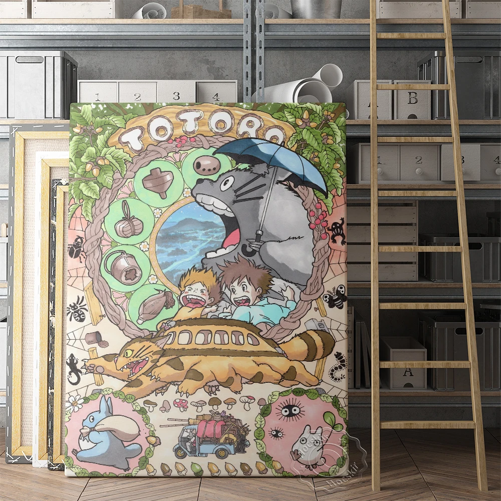 

Japan Anime Poster, Miyazaki Hayao Movie Wall Stickers, Castle In The Sky My Neighbor Totoro Wall Picture, Kids Room Wall Decor