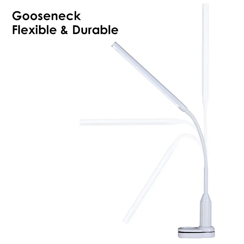 Настольная лампа 5 Вт 24 светодиода для защиты глаз с зажимом чтения