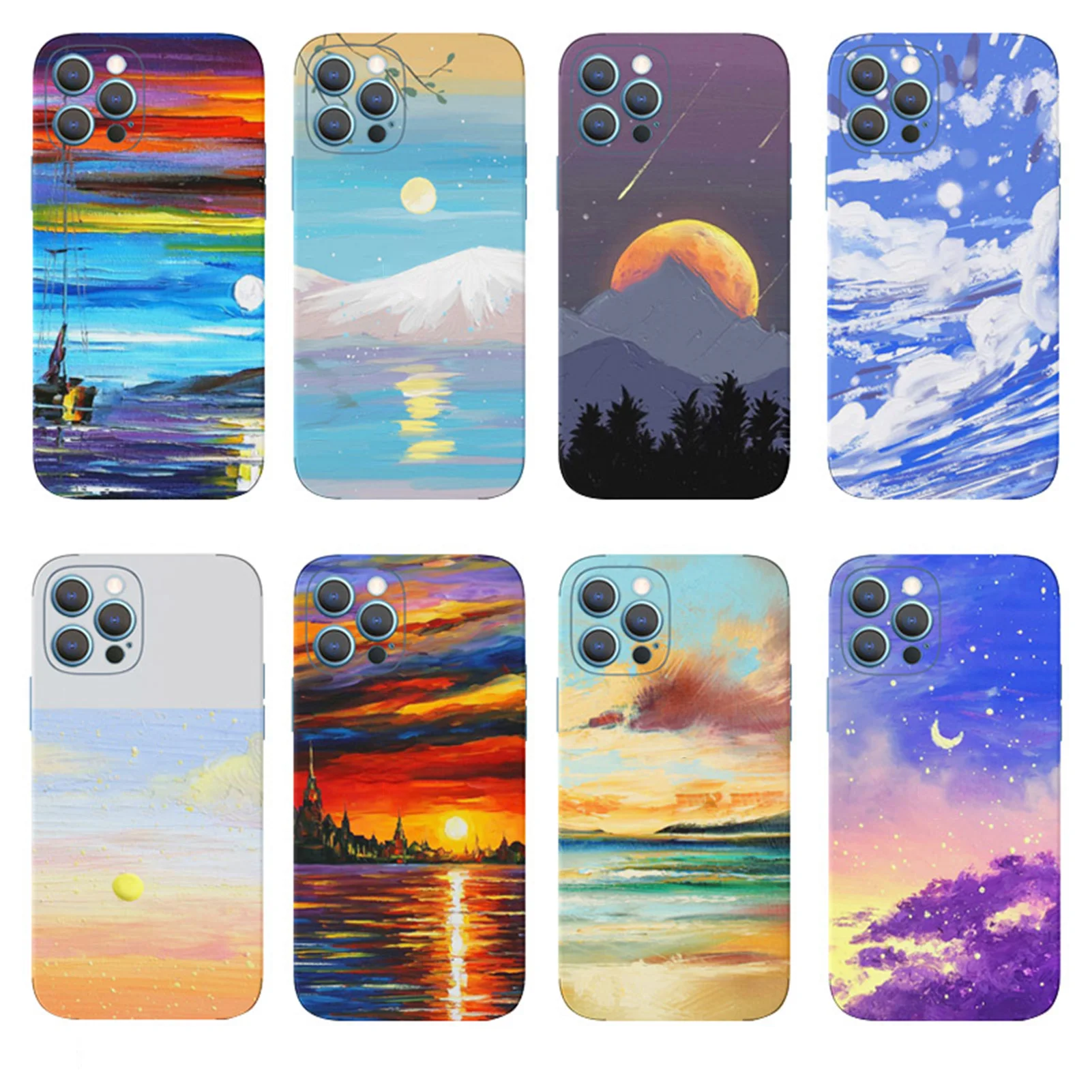 Цветная мультяшная матовая пленка, пленка, наклейка на заднюю панель телефона для iPhone 14 Plus 13 12 Mini 11 Pro Max, милая наклейка на заказ