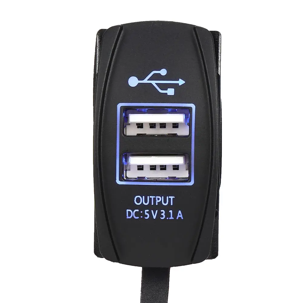 12V и 24V ATV USB Зарядное устройство с подсветкой кулисный переключатель для Can am для Джон Дир Polaris RZR 900 800 1000 мотоцикла для зарядки