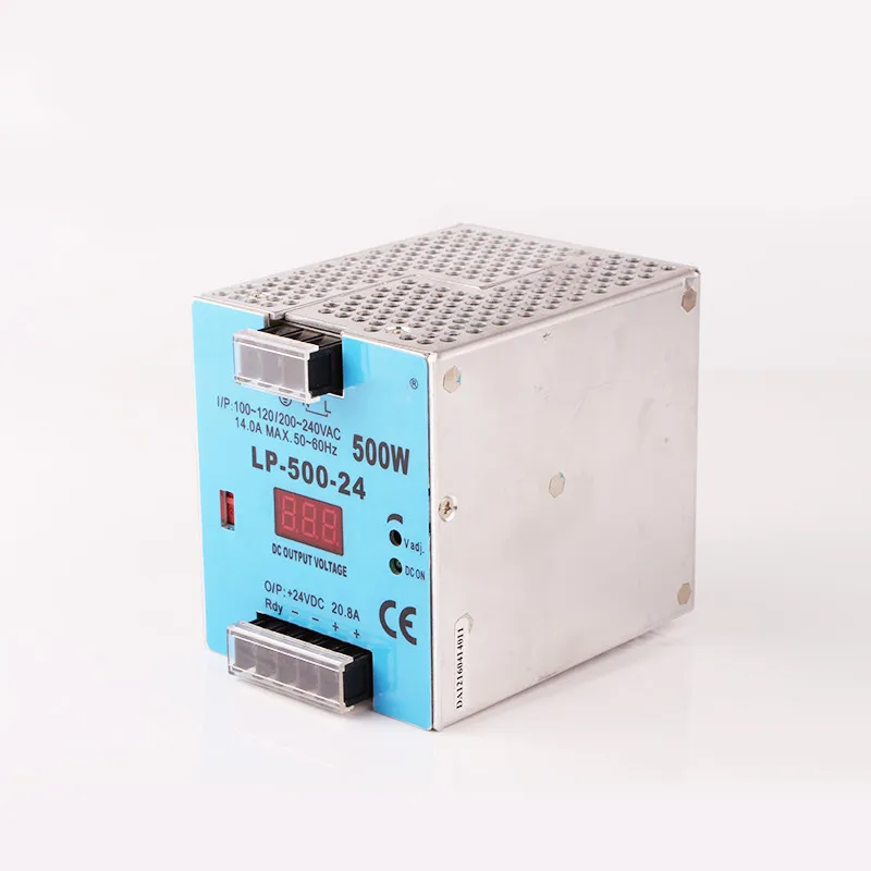 LP-500-24 500W 24V 20.8A небольшой объем одиночный выход импульсный источник питания для светодиодной ленты CNC 3D печать с цифровым монитором