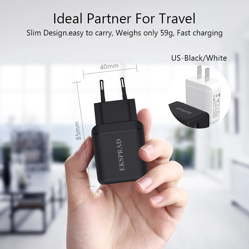 EKSPRAD для iPhone 11 Pro PD зарядное устройство 18 Вт USB C PD3.0 QC3.0 быстрое с кабелем ipad Phone