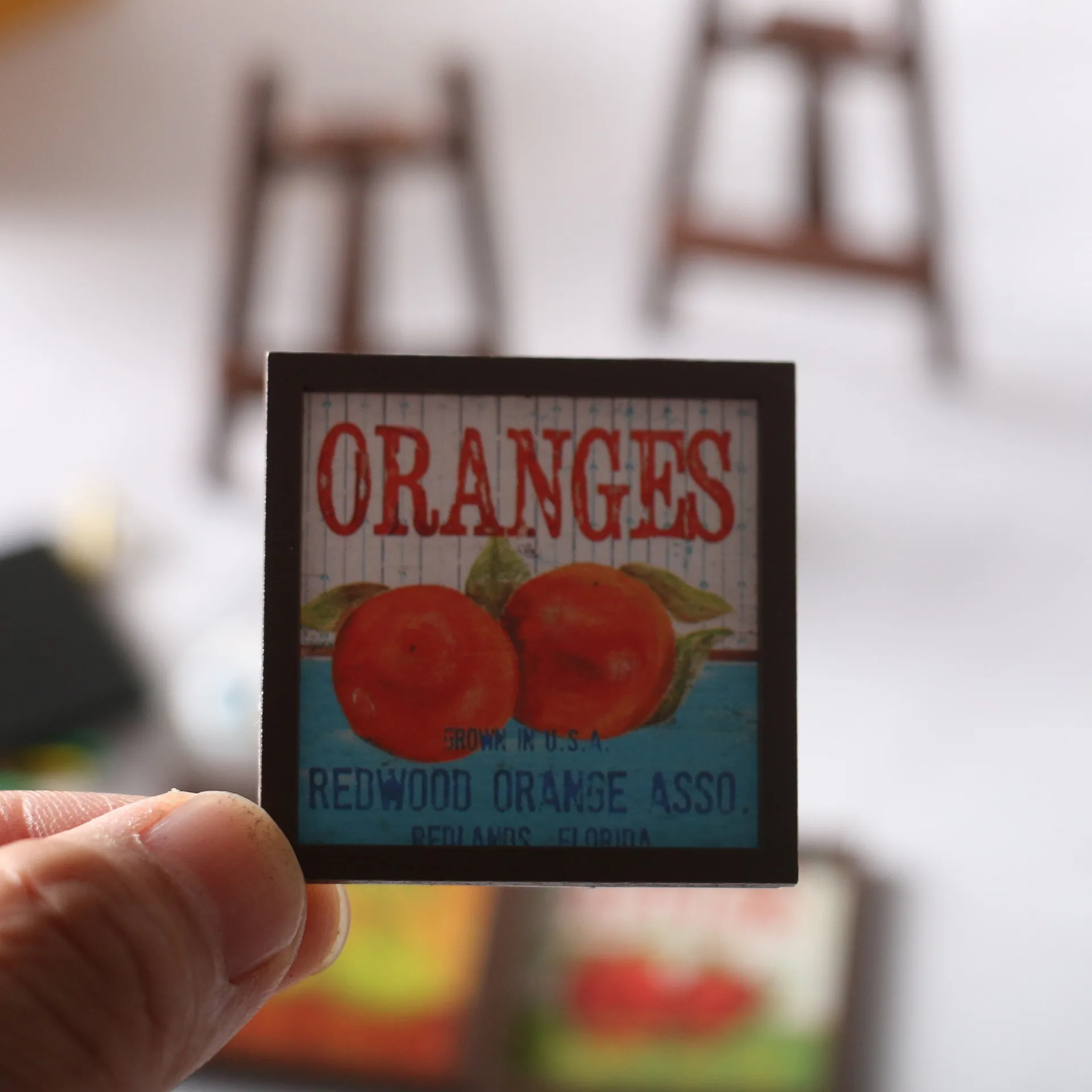 

Fruit Oil Painting Mural Doll House Mini Model Shooting Props