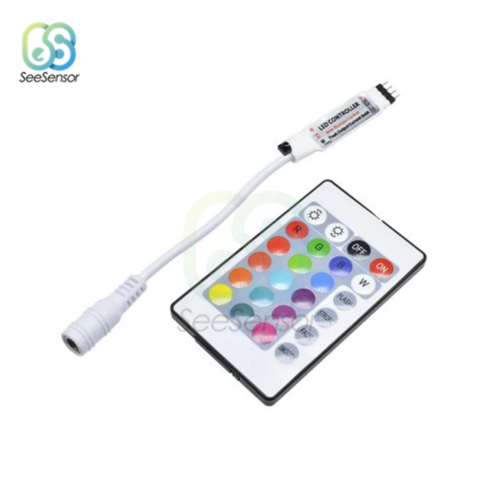 DC 5V 12V RGB USB ИК RF пульт дистанционного управления Светодиодная лента светильник 3 17
