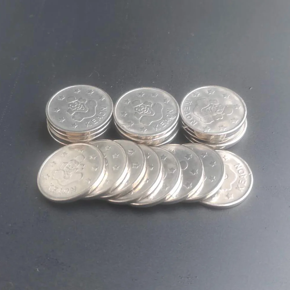 

100pcs 24*1.85mm Arcade Game Tokens Stainless Steel Arcade Game Coin Clown Token Coins