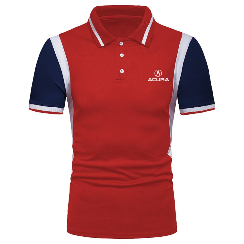 

Men's summer ACURA lapel POLO shirt letter printing short-sleeved T-shirt business casual T-shirt male AC9