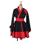 Женское аниме-кимоно, платье лолиты, костюм для косплея Акацуки в японском стиле