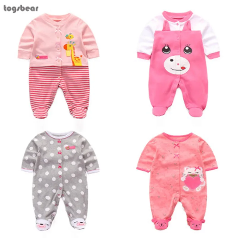 Одежда для новорожденных Зимние Комбинезоны детей осенняя одежда маленьких