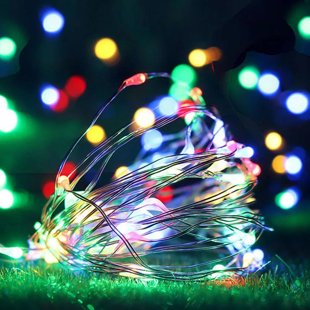 Светодиодная гирлянда 5 м/10 м из медной и серебряной проволоки сказочные огни