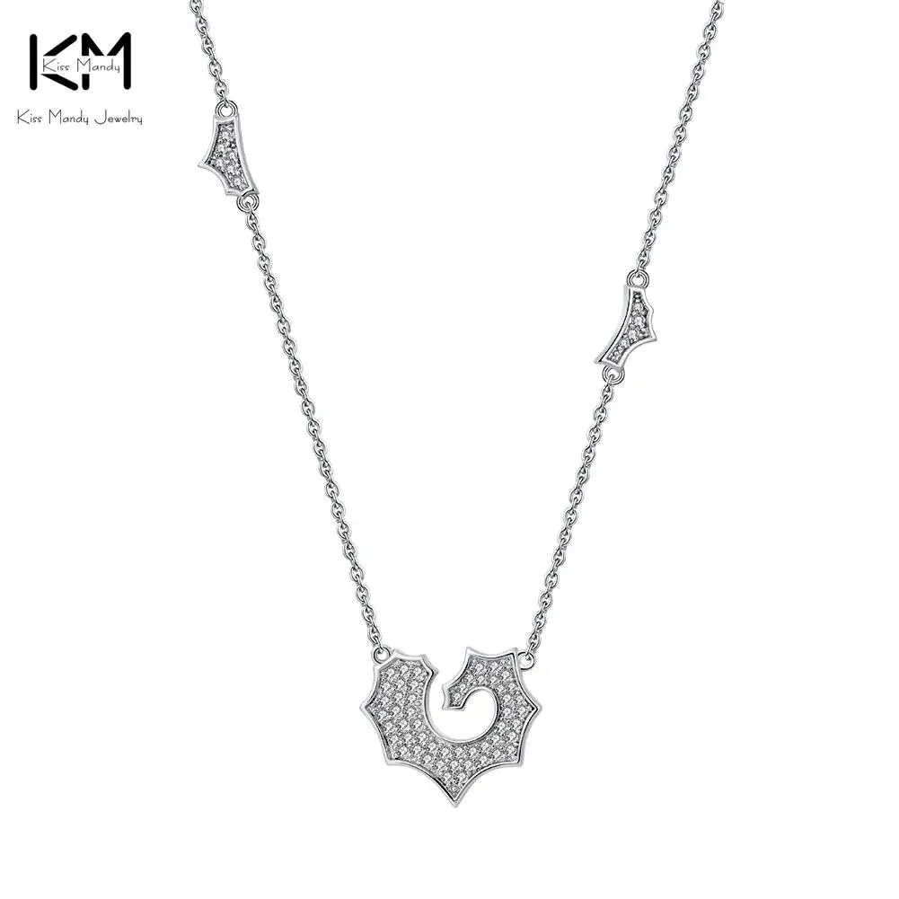 

KISS MANDY Vintage Pendant Necklace For Women Zirconia Long Necklace Copper Fashion Statement Jewelry Christmas Gift ON167